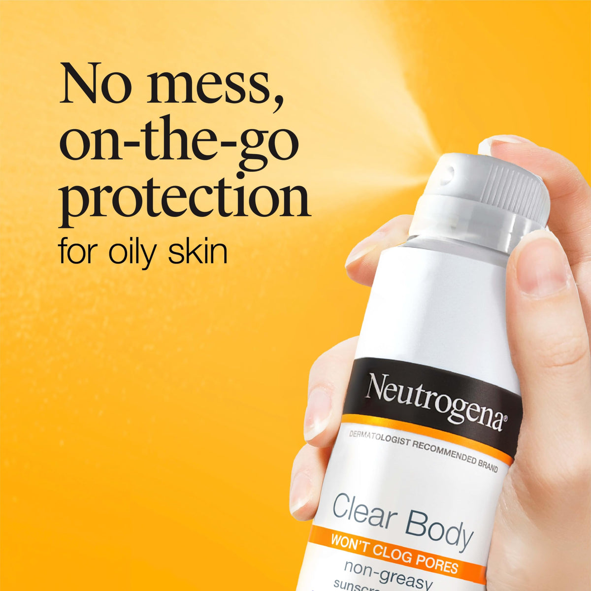 Neutrogena Clear Body Sunscreen Spray SPF 50 5 oz – full view