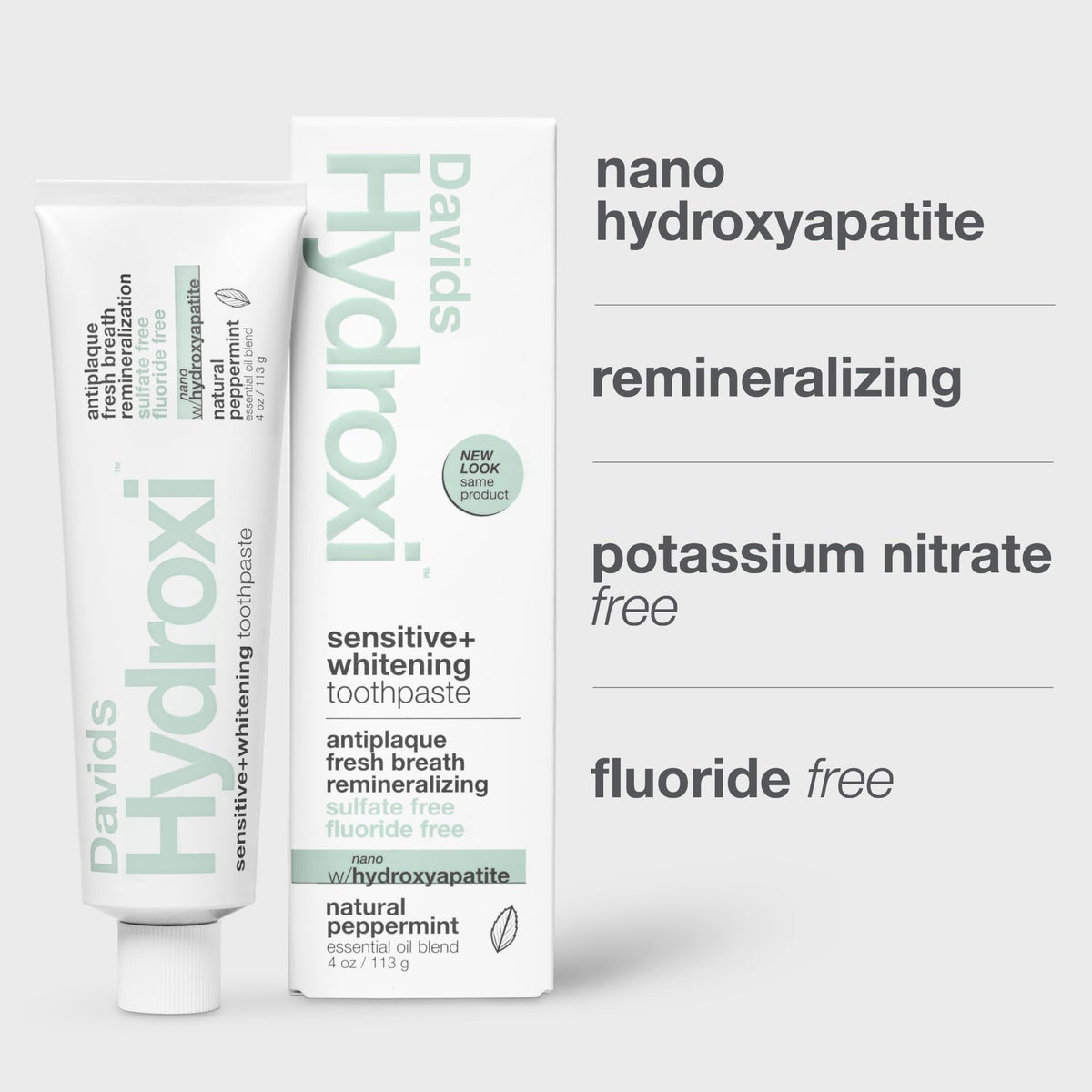 Davids Nano Hydroxyapatite Toothpaste Sensitive Whitening – close-up detail