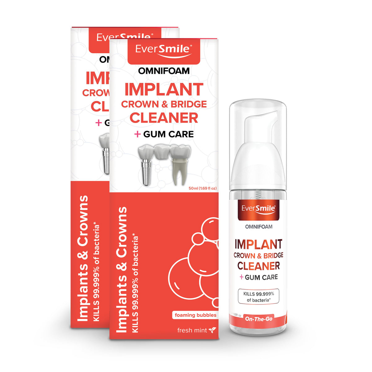 Eversmile OmniFoam Dental Cleaner Cleaning Foam for Implants - EverSmile Official Imagery - 1