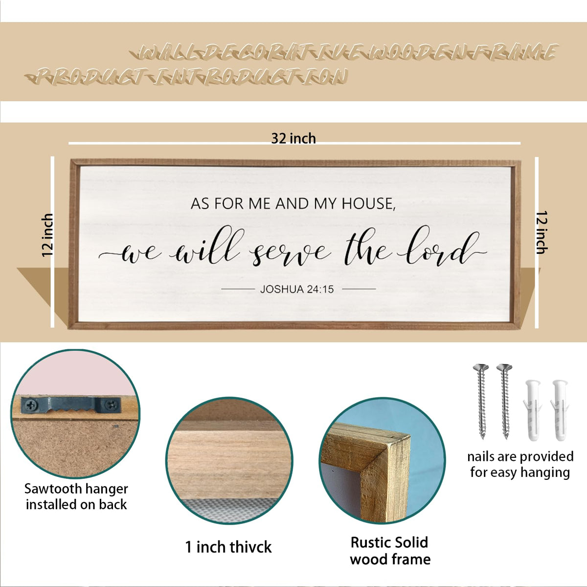 As For Me And My House We Will Serve The Lord Wall Decor 32 - comurdyo Official Imagery - 3