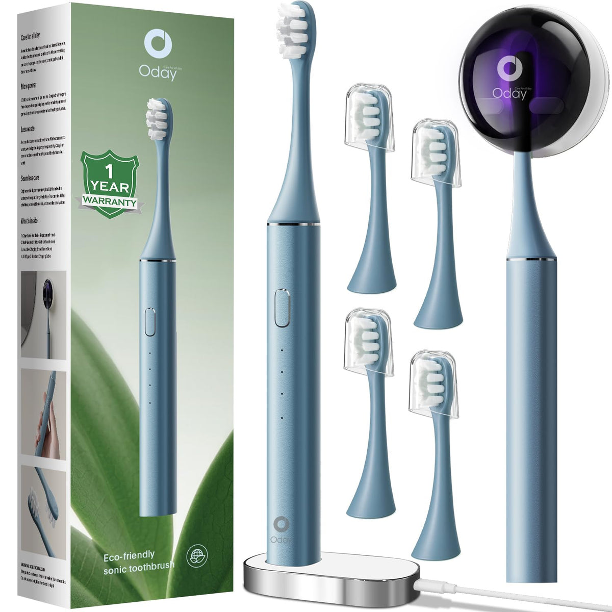 Oday Sonic Electric Toothbrush for Adults with Wall Mounted - Oday Official Imagery - 2