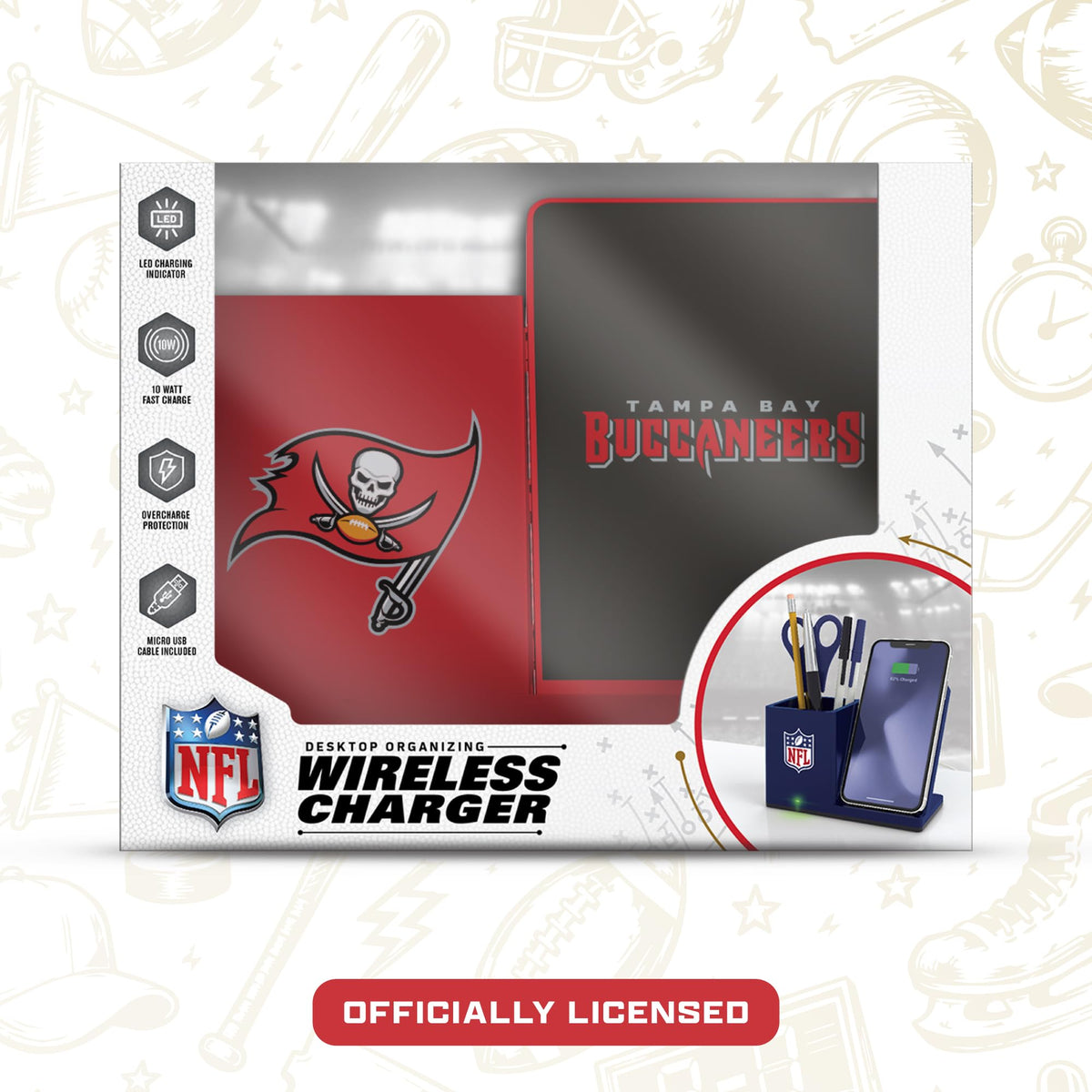 SOAR NFL Unisex Wireless Charging Stand and Desktop - SOAR Official Imagery - 3