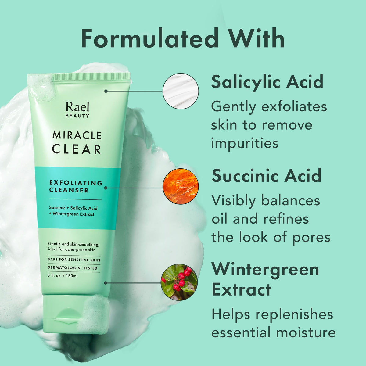 Rael Miracle Clear Facial Cleanser Face Wash – full view