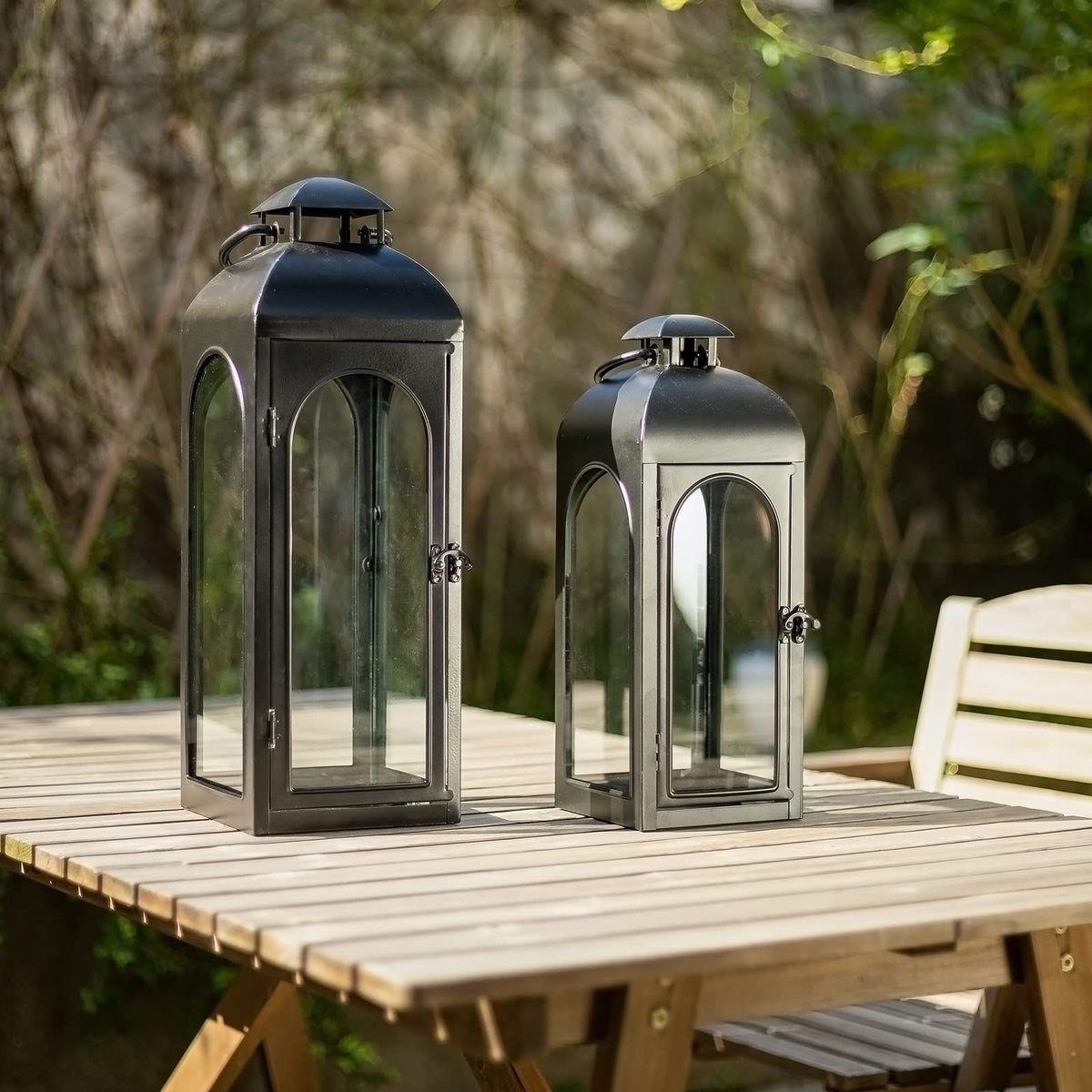 Bdor 16 Inches Metal and Tempered Glass Candle Lantern - Bdor Official Imagery - 7