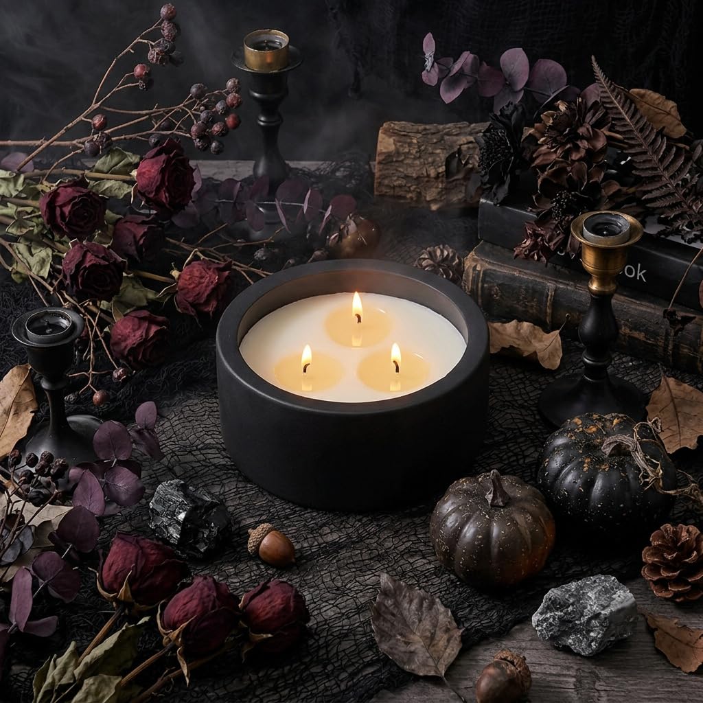 Viyffo 20oz Large Fall Scented Candle Eucalyptus Rosemary 3 - Viyffo Official Imagery - 6
