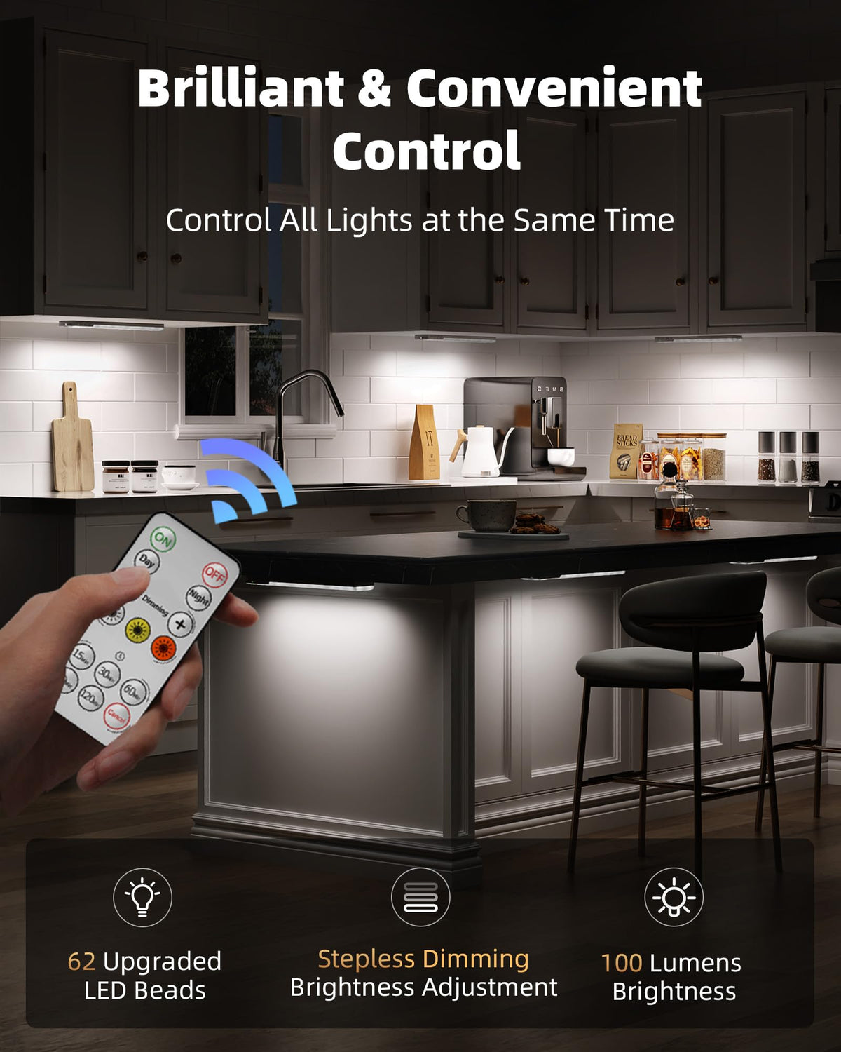 EZVALO Under Cabinet Lighting with Charging Station Motion - EZVALO Official Imagery - 5