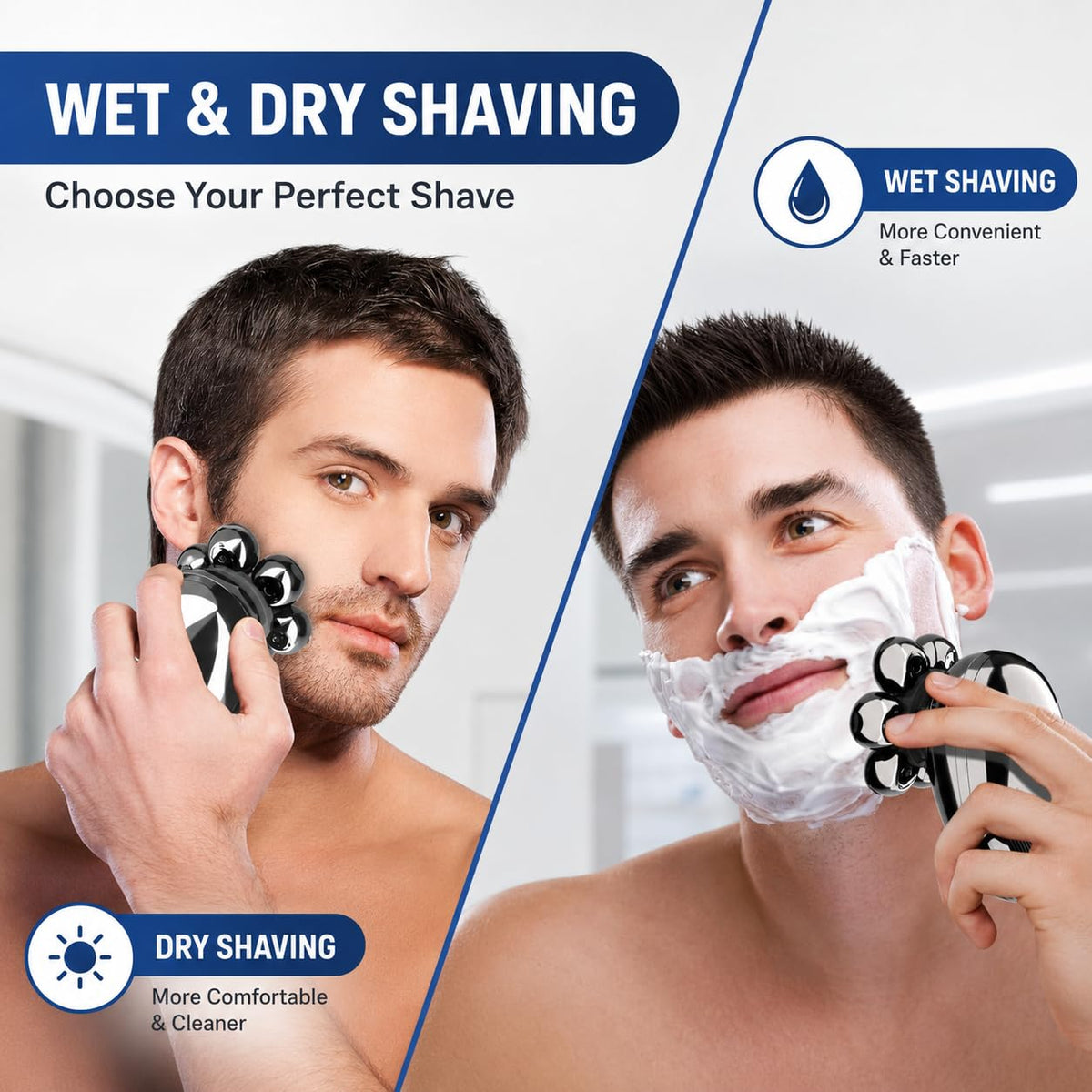 Electric Shaver for Men 7D Rechargeable Wet Dry Electric - NEXOL Official Imagery - 5