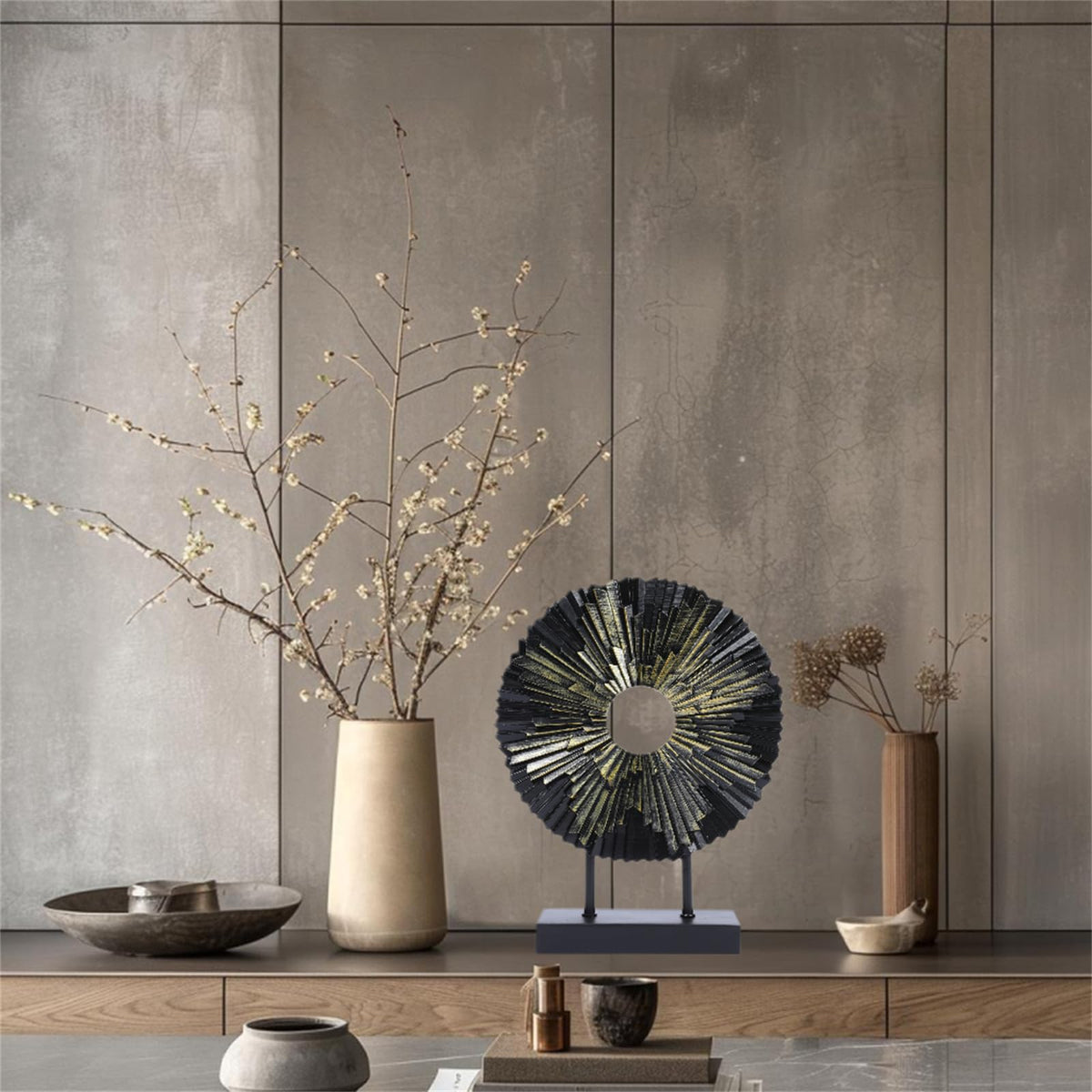 HODESumPure Gold Luxury Round Decorative Sculpture Statue - HODESunPure Official Imagery - 7