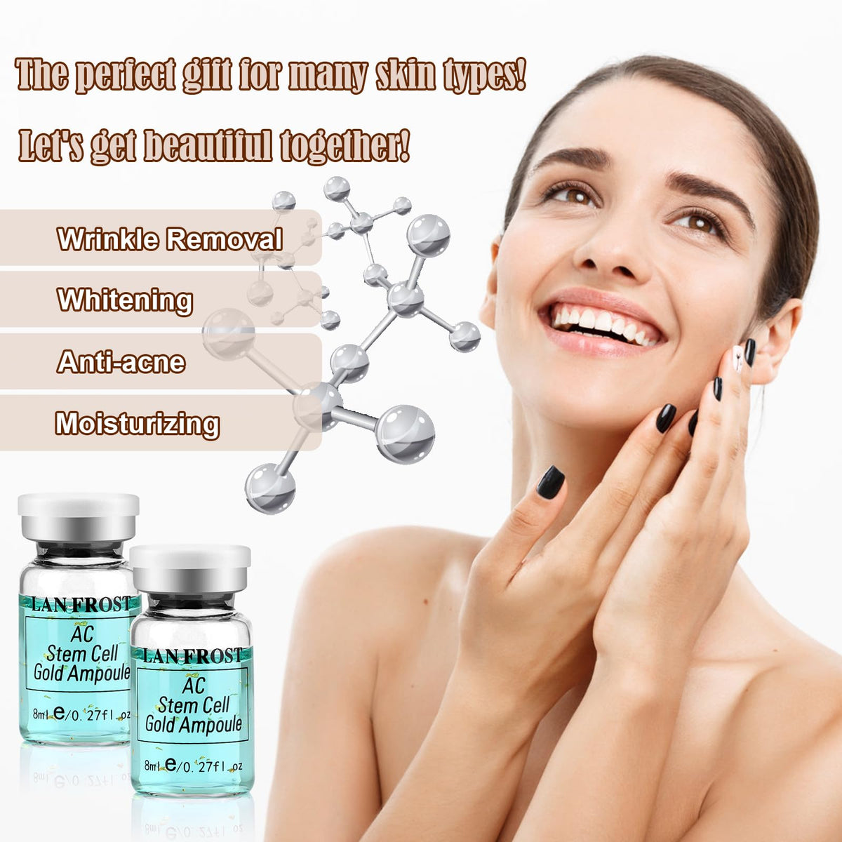Facial Glow Starter Kit AC Stem Cell Gold Ampoule - TRESSON Official Imagery - 5