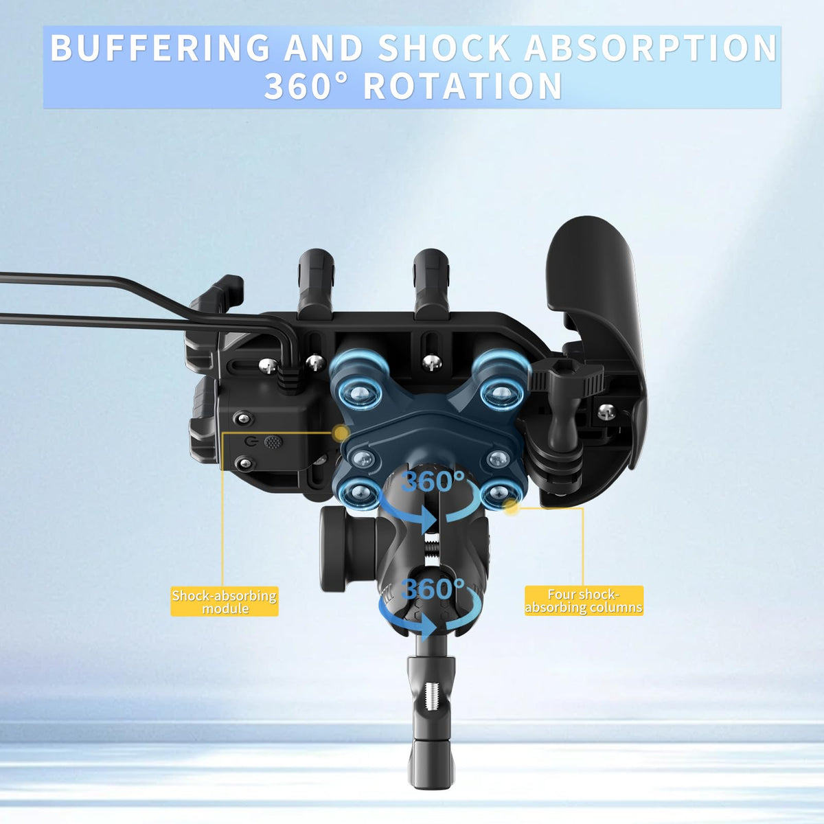 Motorcycle Phone Mount with 15W Wireless Charger PD USB C - GIYOKAJU Official Imagery - 5