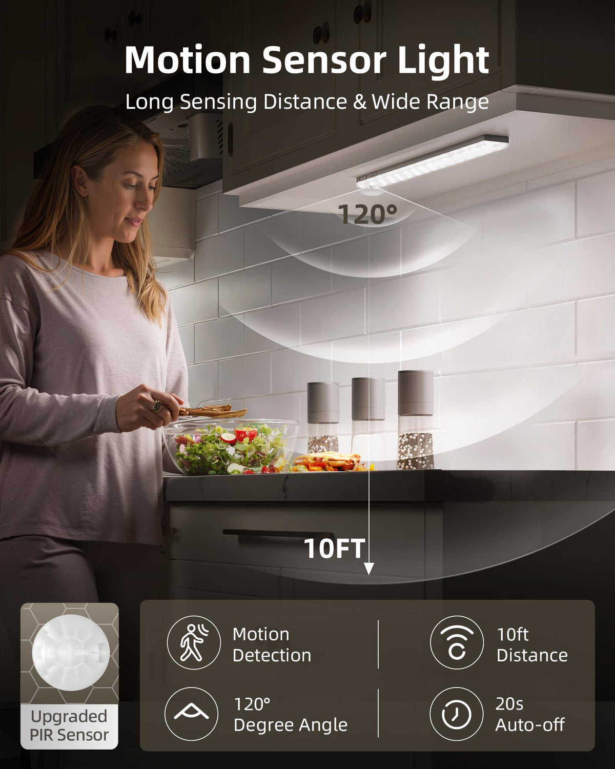 EZVALO Under Cabinet Lighting with Charging Station Motion - EZVALO Official Imagery - 3