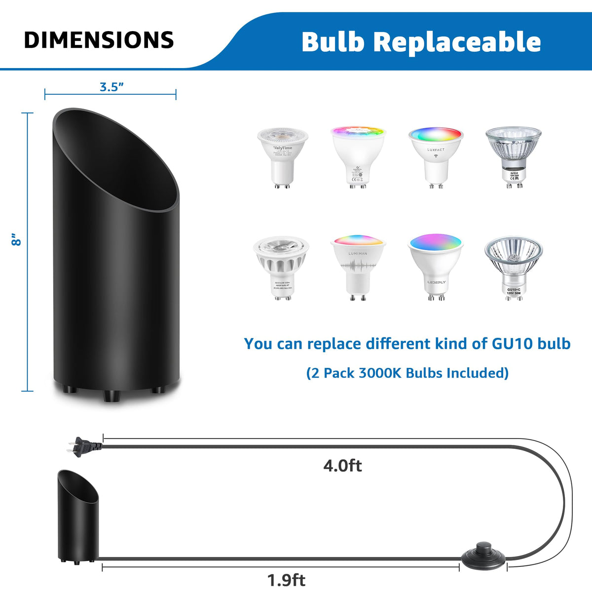 SUNVIE 2 Pack Up Lights Indoor Floor Can Light Uplighting - SUNVIE Official Imagery - 8