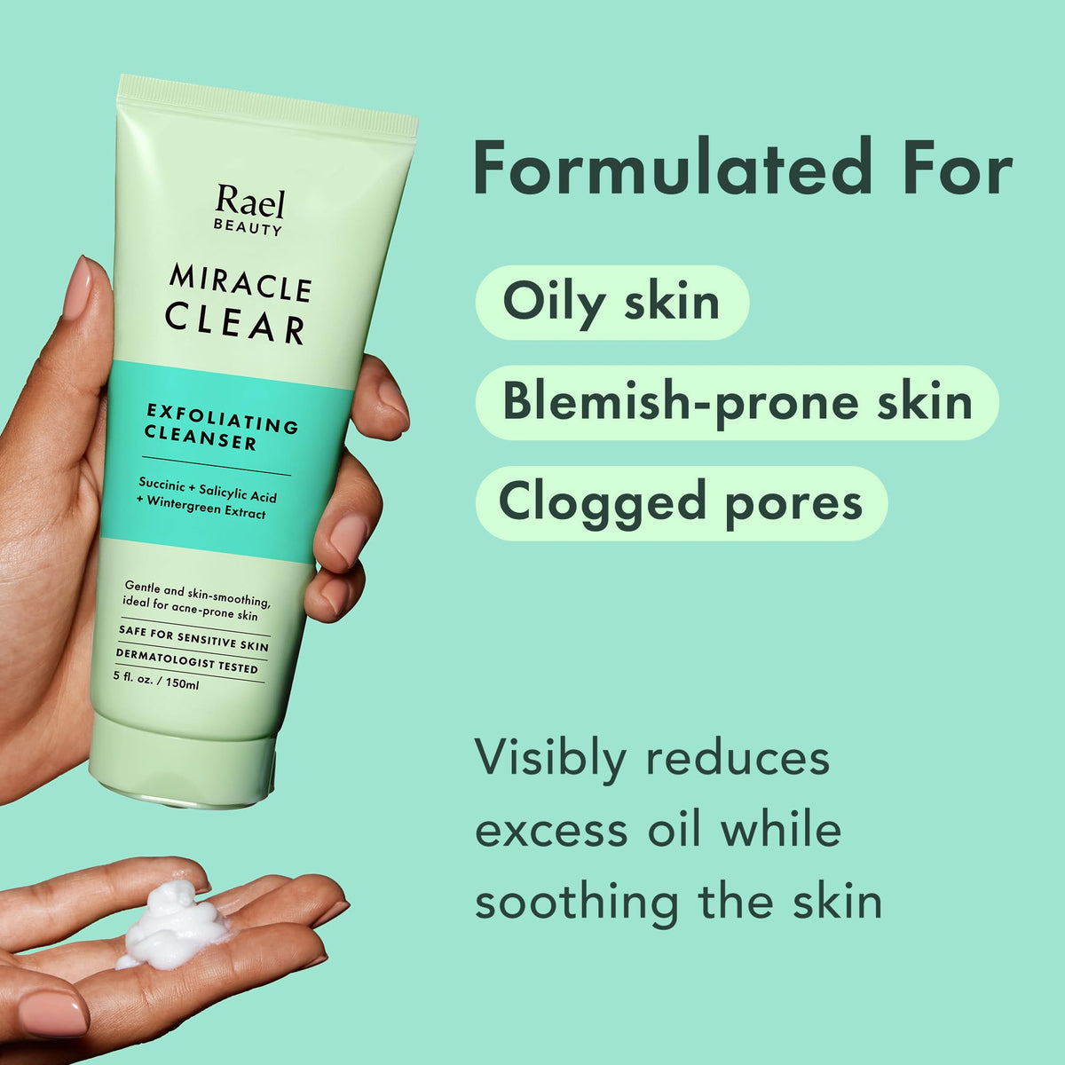 Rael Miracle Clear Facial Cleanser Face Wash – packaging and label
