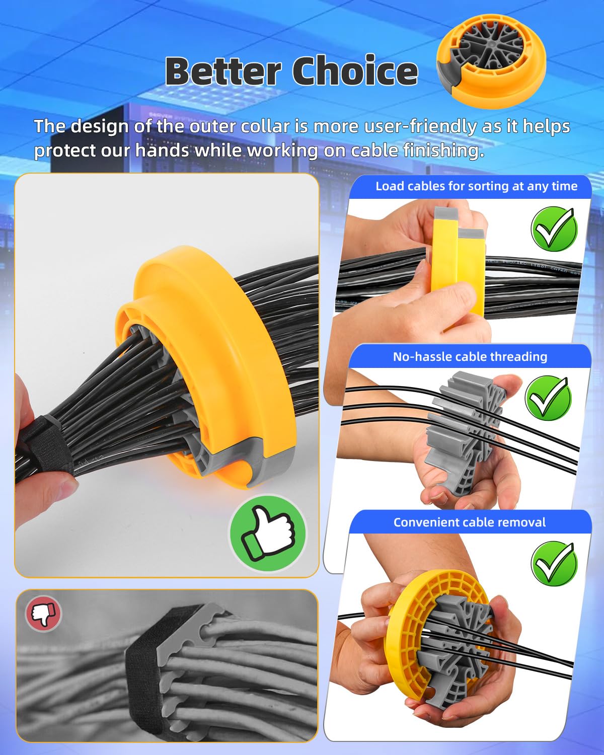 Wire Comb Kit Network Cable Management Tool Set Network - Hixeto Official Imagery - 5