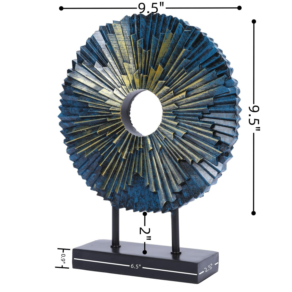 HODESumPure Gold Luxury Round Decorative Sculpture Statue - HODESunPure Official Imagery - 3