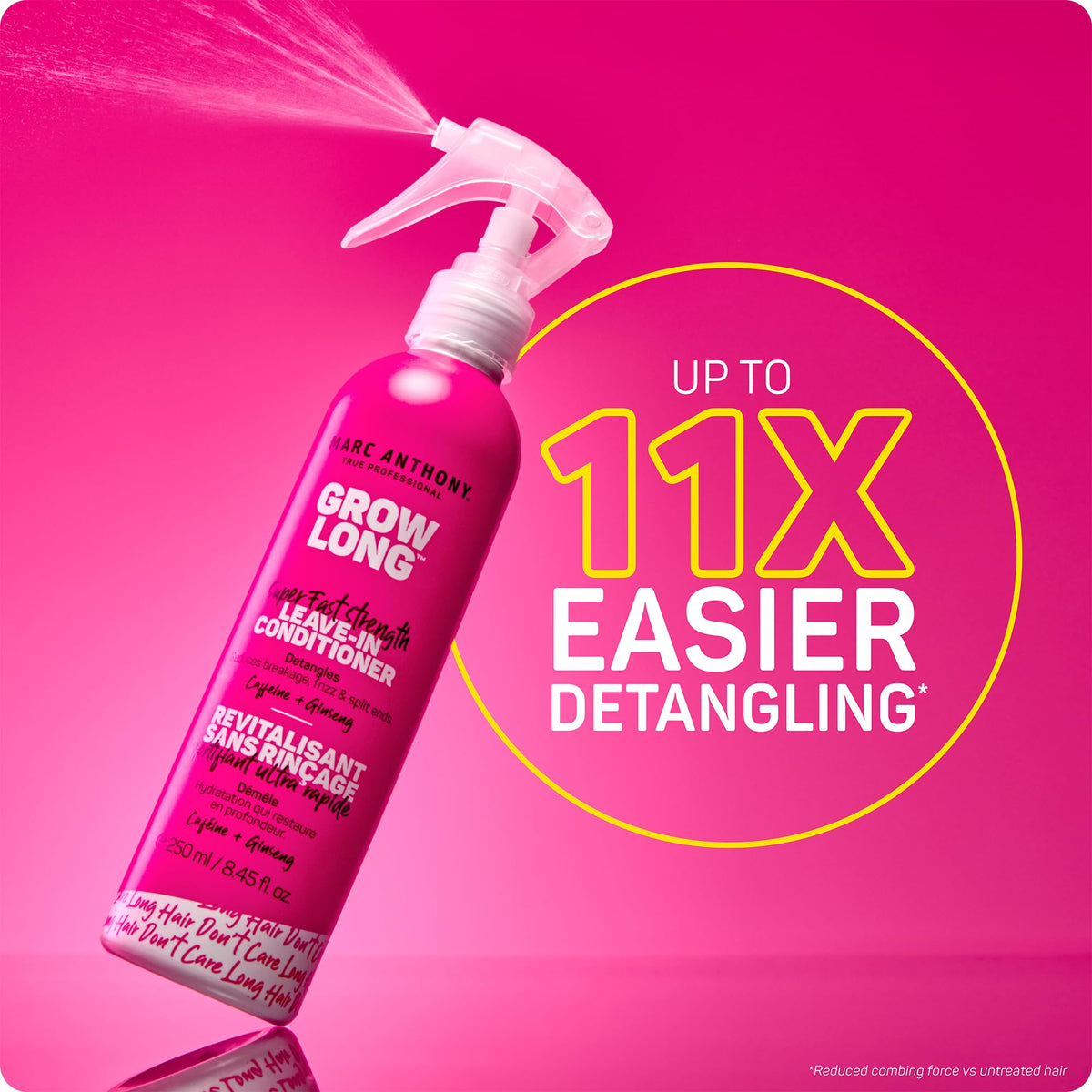 Marc Anthony Grow Long Detangling Leave In Hair Conditioner – packaging and label