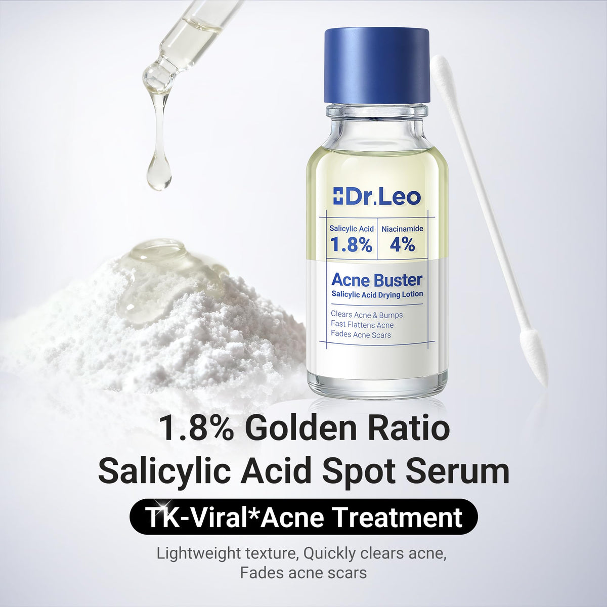 3 Step Acne Treatment Bundle 1 8 Salicylic Acid Spot Serum - Dr.Leo Official Imagery - 3