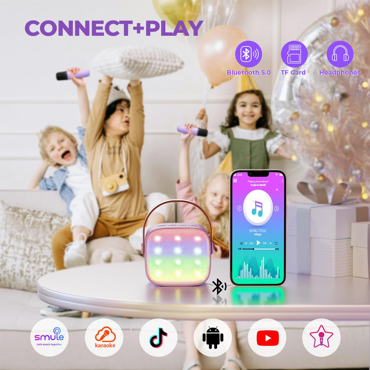 YLL Karaoke Machine for Kids Birthday Gifts for Girls 3 4 5 – full view
