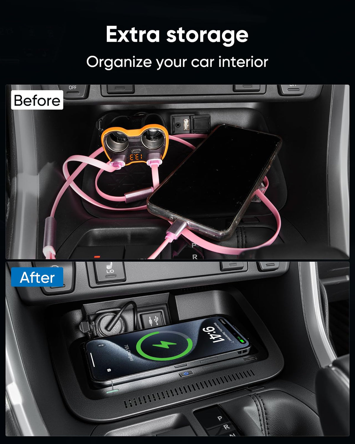 Wireless Charger for Toyota RAV4 2019 2025 - hoMPLEX Official Imagery - 5