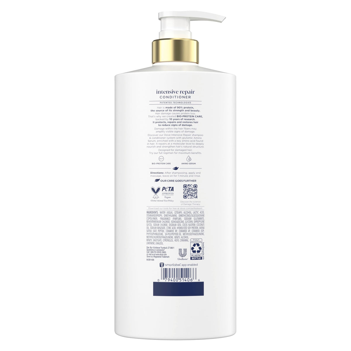 Dove Intensive Repair Conditioner for Damaged Hair Breakage – close-up detail