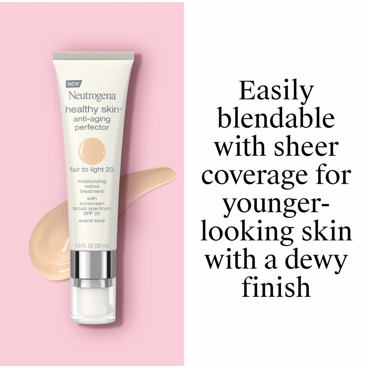 Neutrogena Anti Aging Perfector Tinted Facial Moisturizer 1 – packaging and label