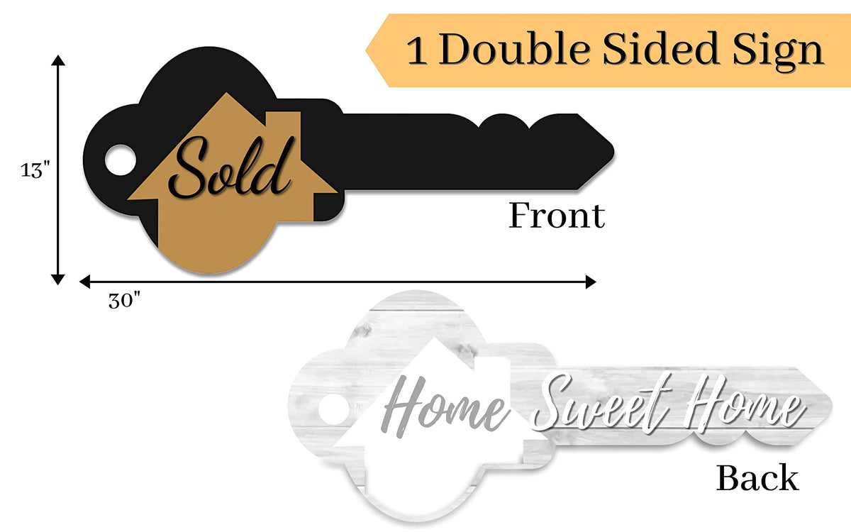 Labend Home 30 Large Sold Sign Key Shaped - LABEND HOME Official Imagery - 3