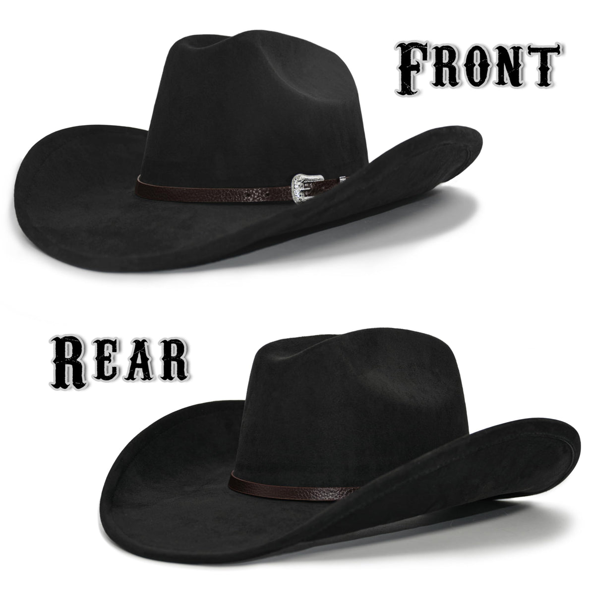 FLUFFY SENSE Cowboy Hat for Women and Men with Shapeable - FLUFFY SENSE. Official Imagery - 4