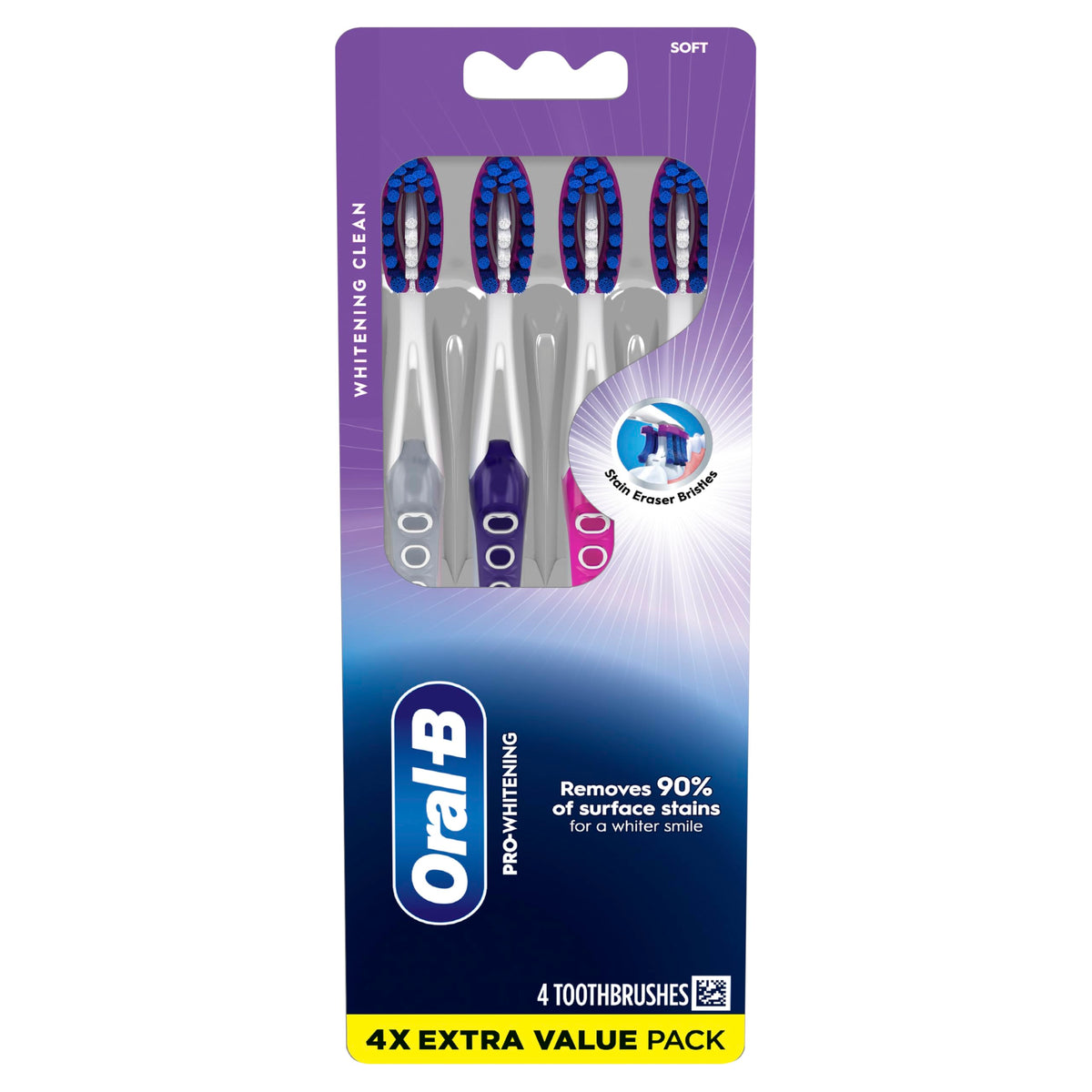 Oral-B Oral B 3D White Deep Stain Remover toothbrushes 4 Count – alternate angle