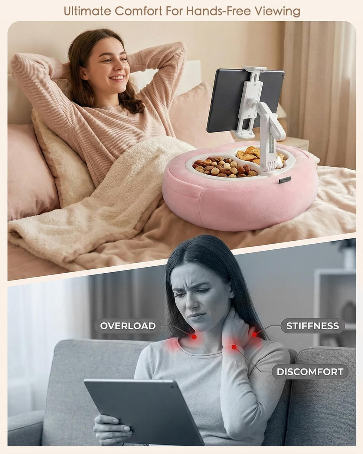 Miledi Tablet Pillow Stand for Bed with 360 Rotating Holder - Miledi Official Imagery - 3