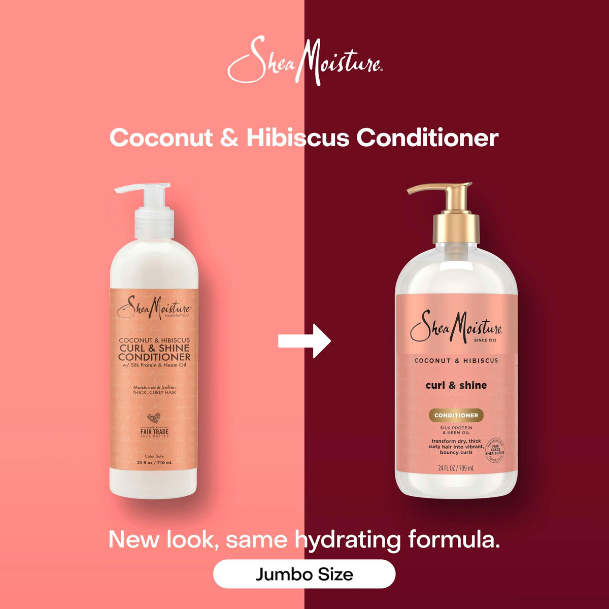 Shea Moisture Curl Shine Conditioner Coconut Hibiscus for – packaging and label