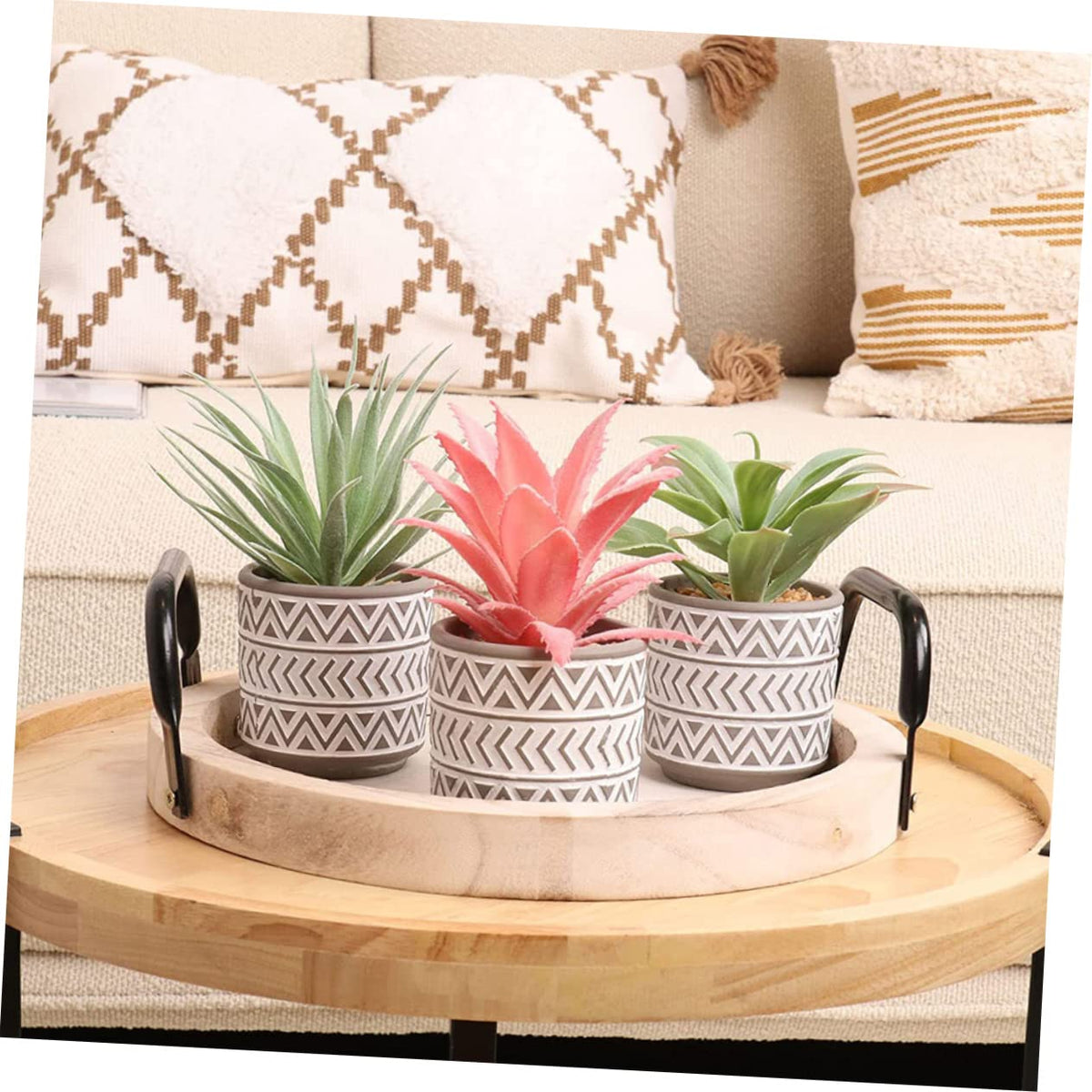 3Pcs Small Artificial Plants for Indoor Outdoor Decor Faux - Holibanna Official Imagery - 4
