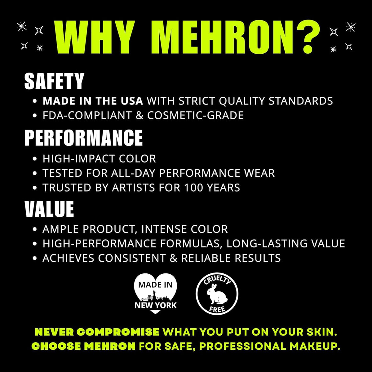 Mehron Makeup CreamBlend Stick – packaging and label