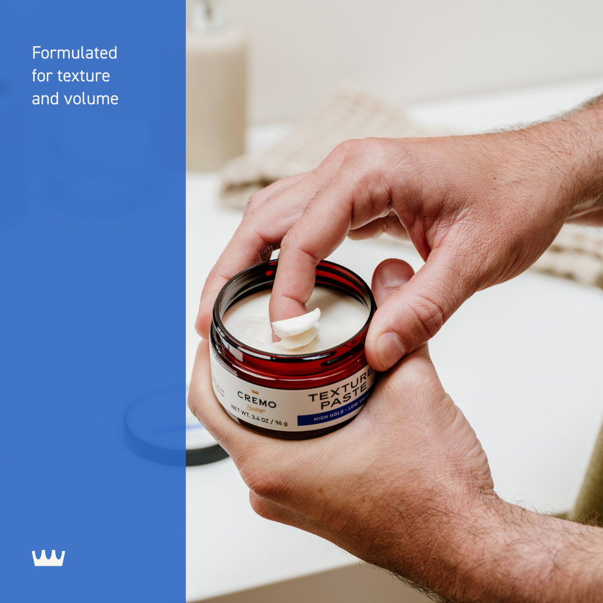 Cremo Texture Paste Hair Styling Products for Men 3 4 oz – full view