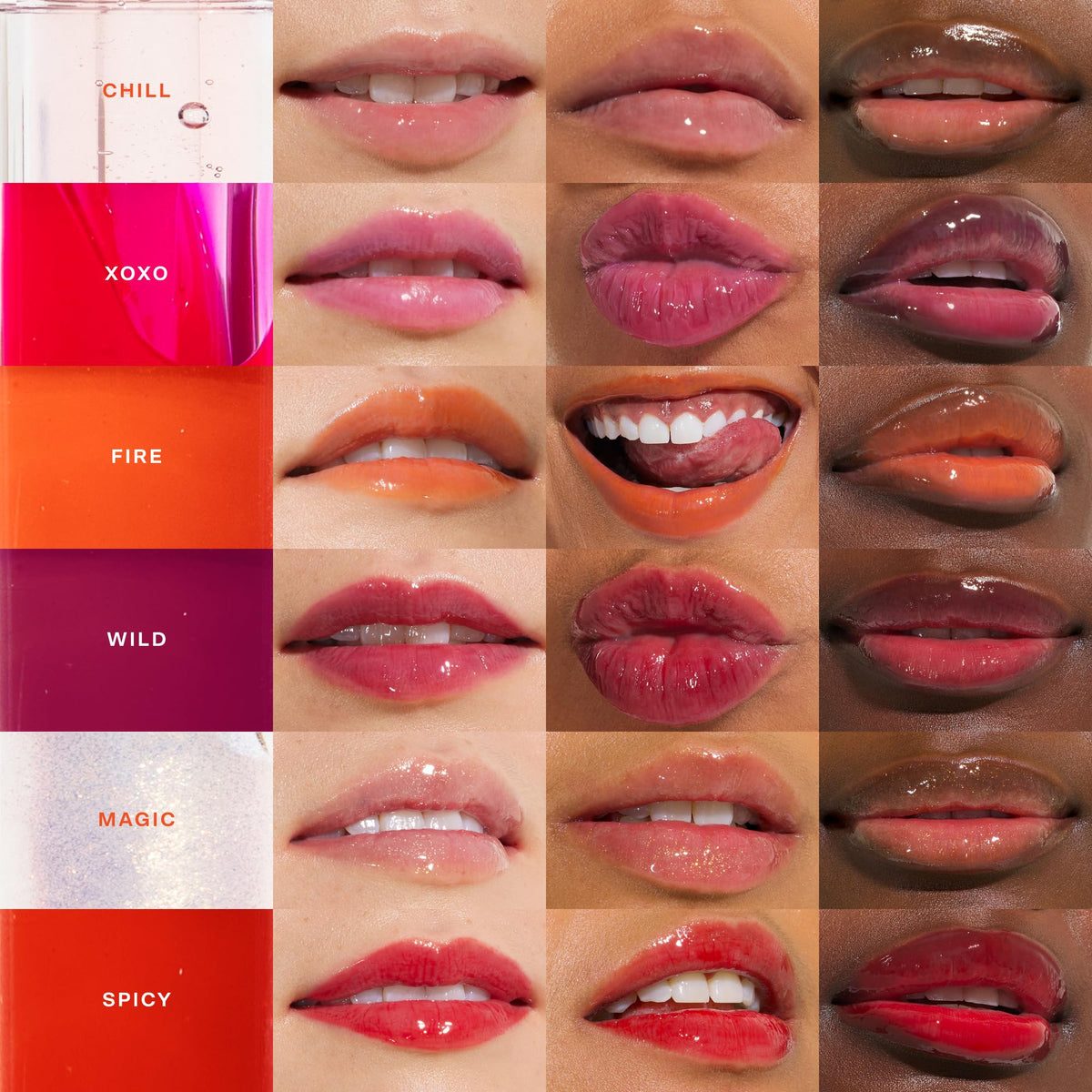 Tower 28 – Lip Glosses on display
