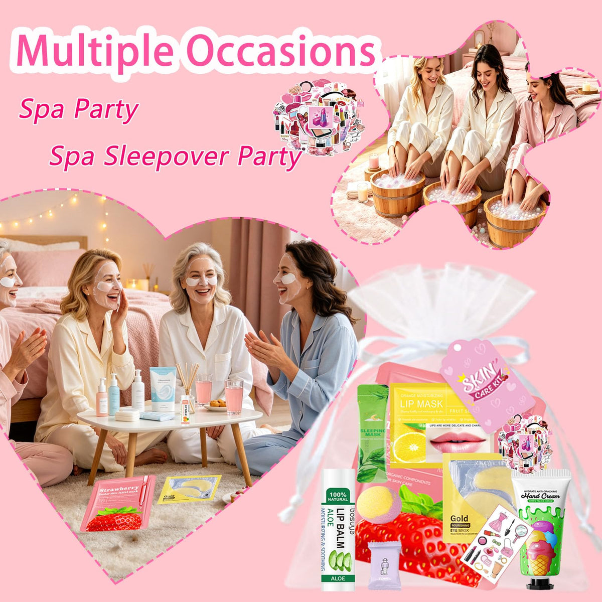 230PCS Spa Party Supplies for Women Spa Party Favors Include - Aavlarla Official Imagery - 7