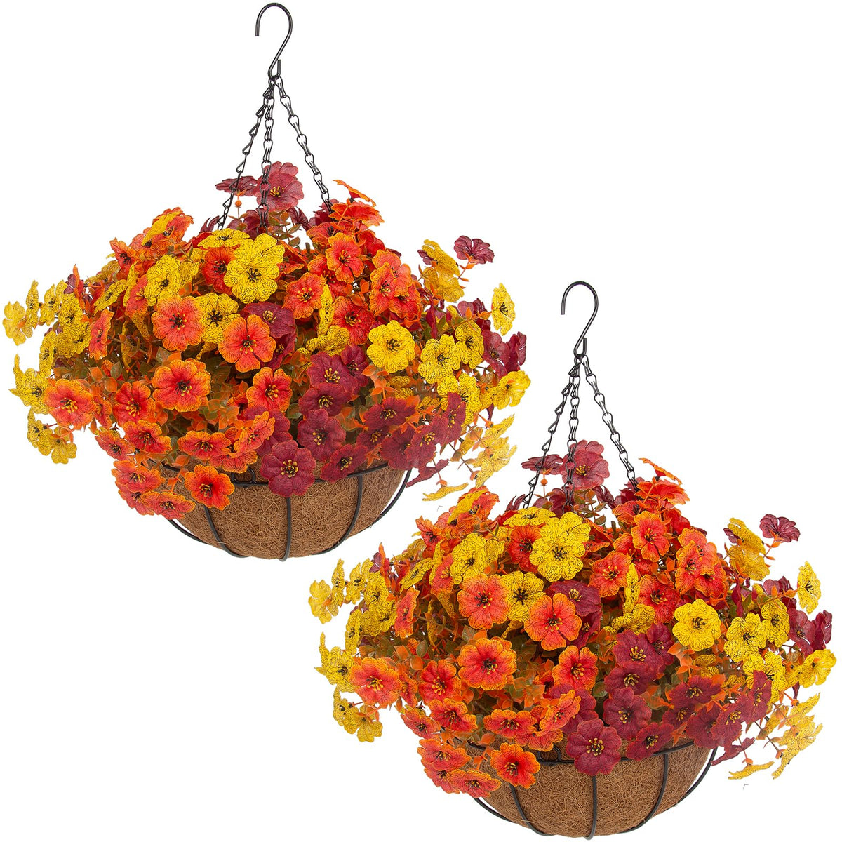 Hananona 2 Set Artificial Outdoor Fall Flowers with Hanging - Hananona Official Imagery - 2