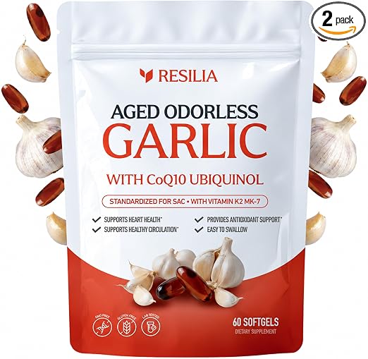 Resilia Odorless Aged Garlic Softgels - Resilia Oil Of Oregano Official Imagery - 1