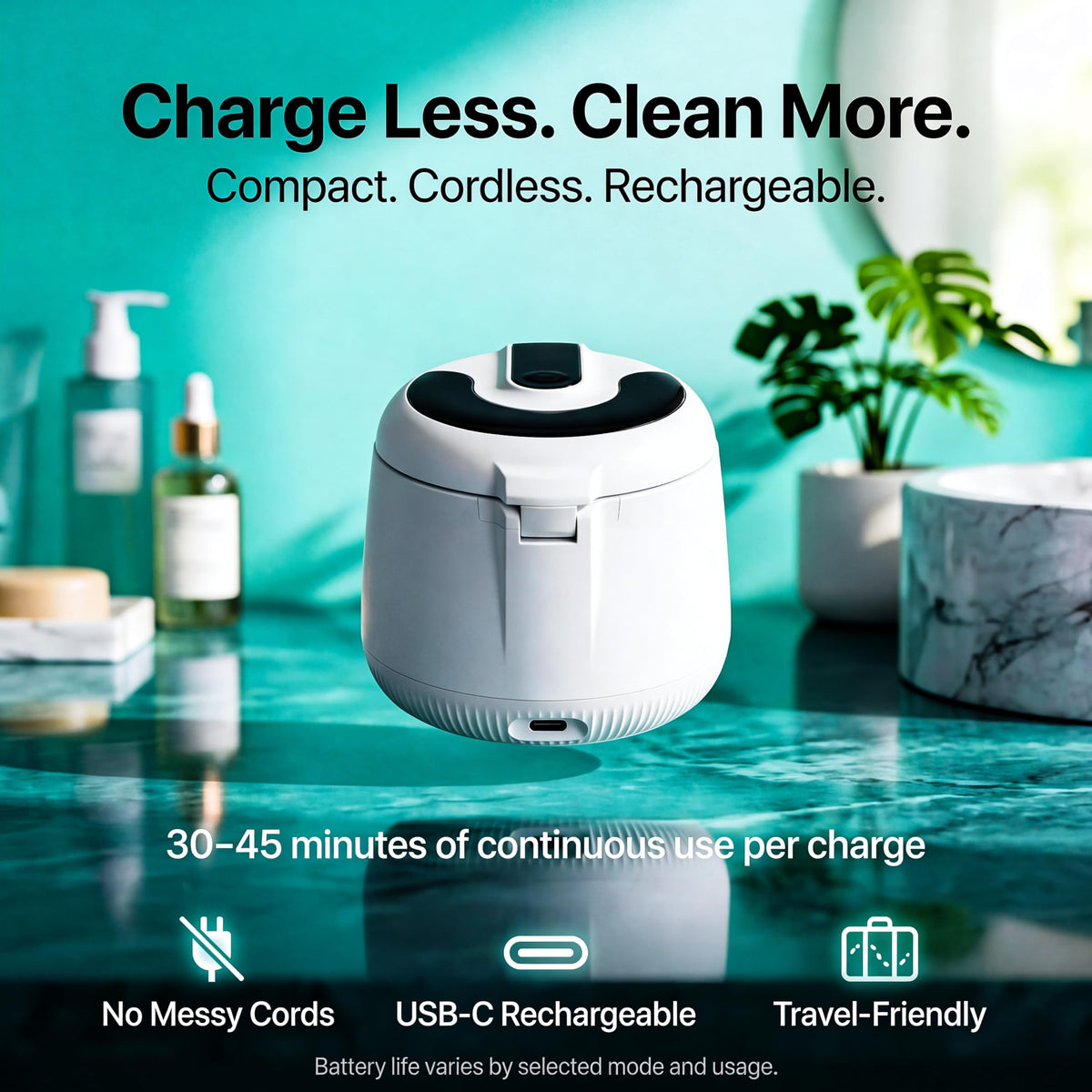 Rechargeable Dental Pod Ultrasonic Cleaner for Retainers - COJA Dental Official Imagery - 4