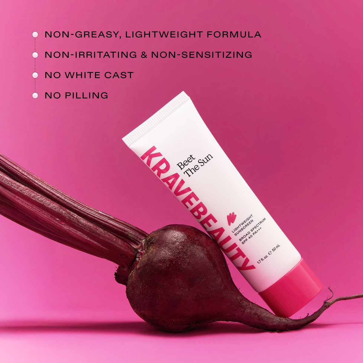 KraveBeauty Beet The Sun SPF 40 PA Sunscreen 2 Pack 2 x 50 - KraveBeauty Official Imagery - 4