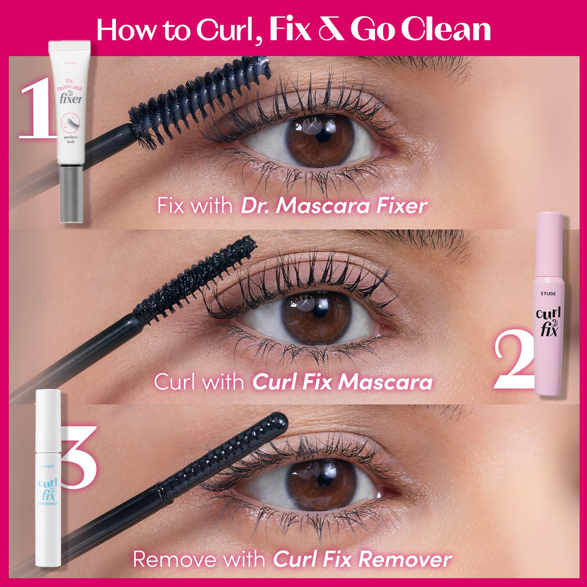 ETUDE Curl Fix Waterproof Mascara Remover with Biotin and – full view
