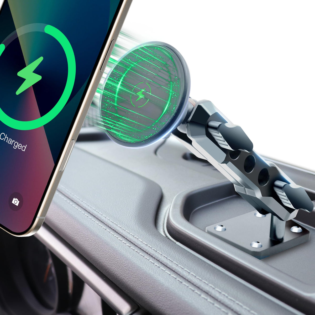 Wireless Phone Holder for 2024 2026 Jeep Wrangler JL JLU - ZKJAYOE Official Imagery - 1