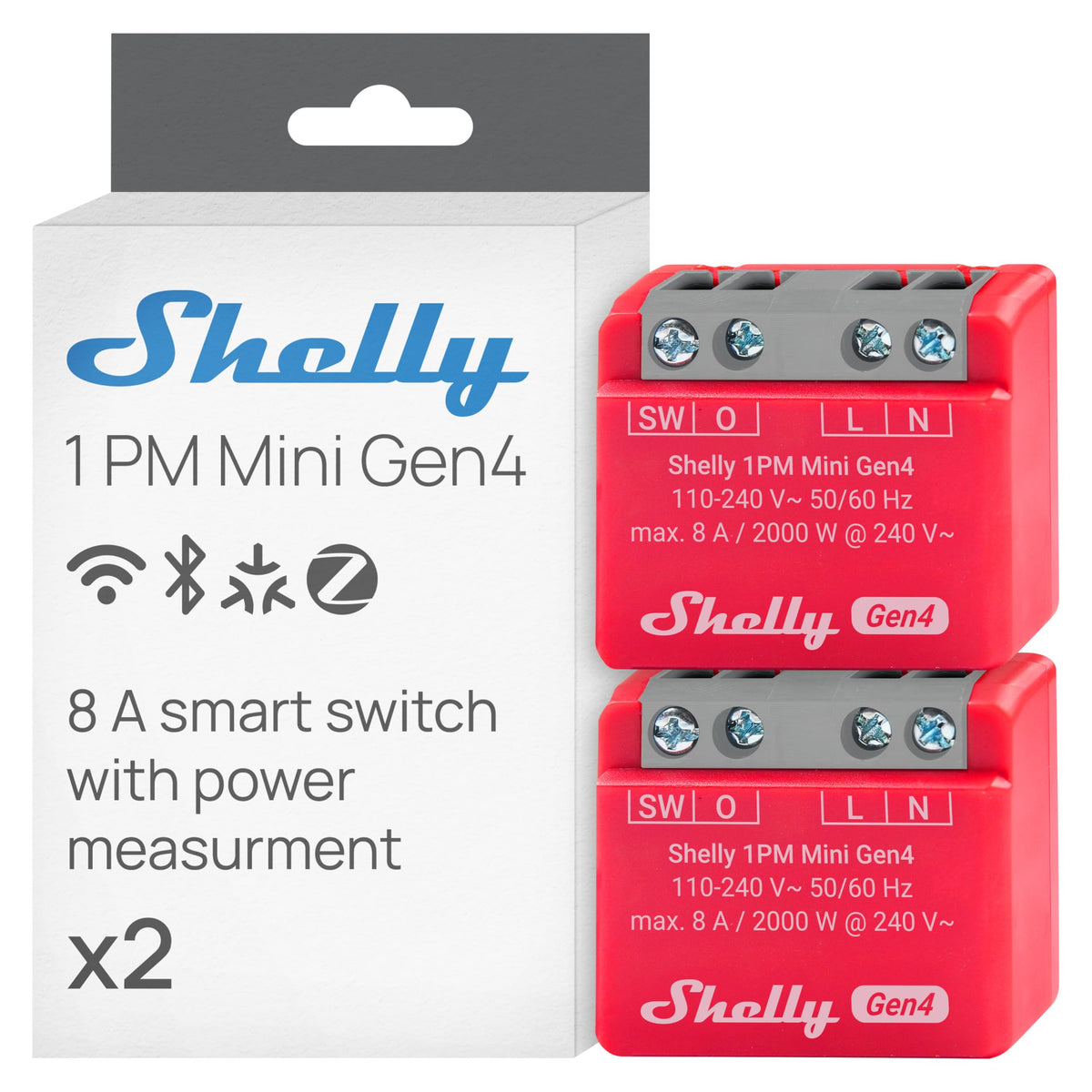 Shelly 1PM Mini Gen4 Smart Switch Wi Fi Matter Zigbee 1 - Shelly Official Imagery - 2