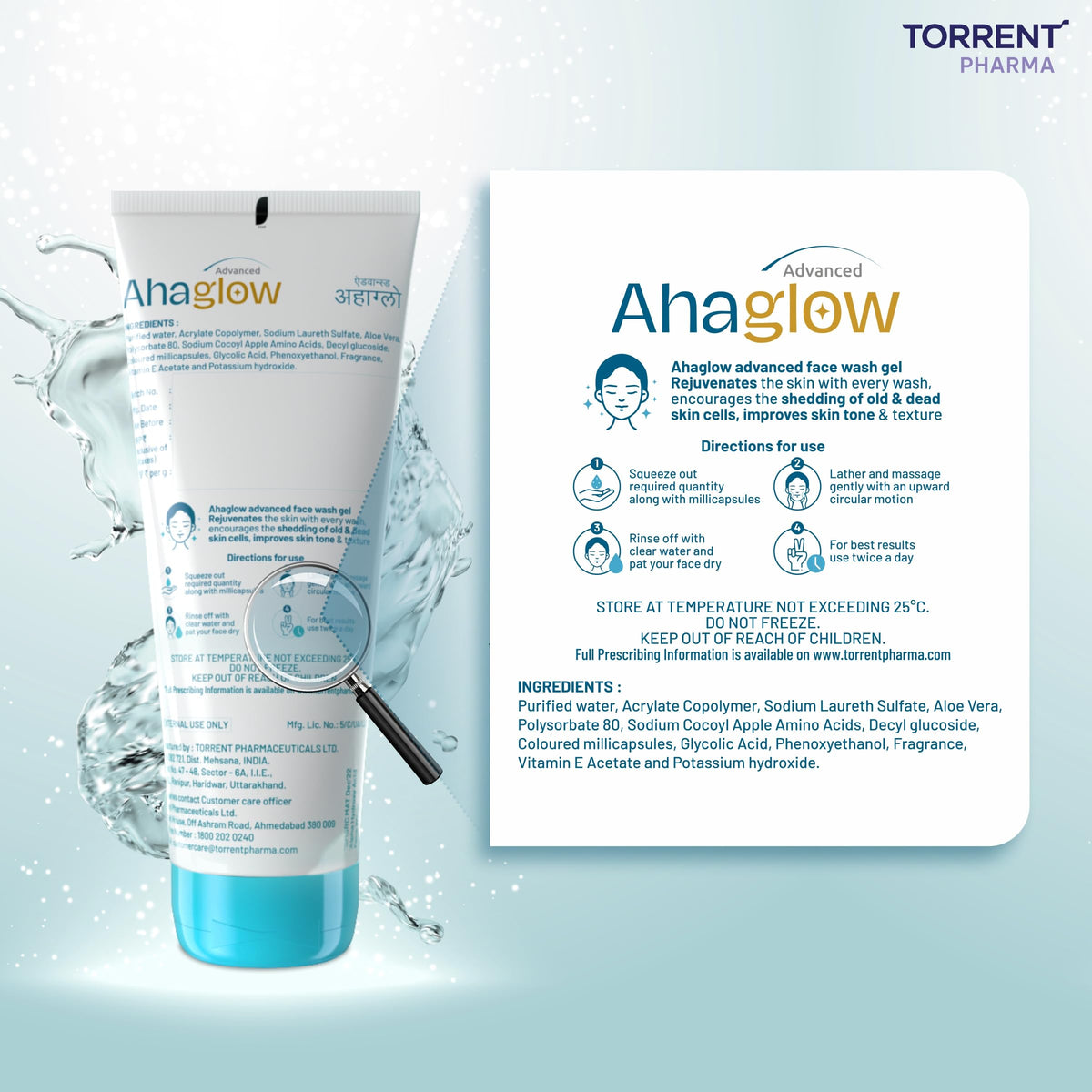 AHAGLOW FACE WASH 200GM PACK OF 3 - AHAGLOW Official Imagery - 3
