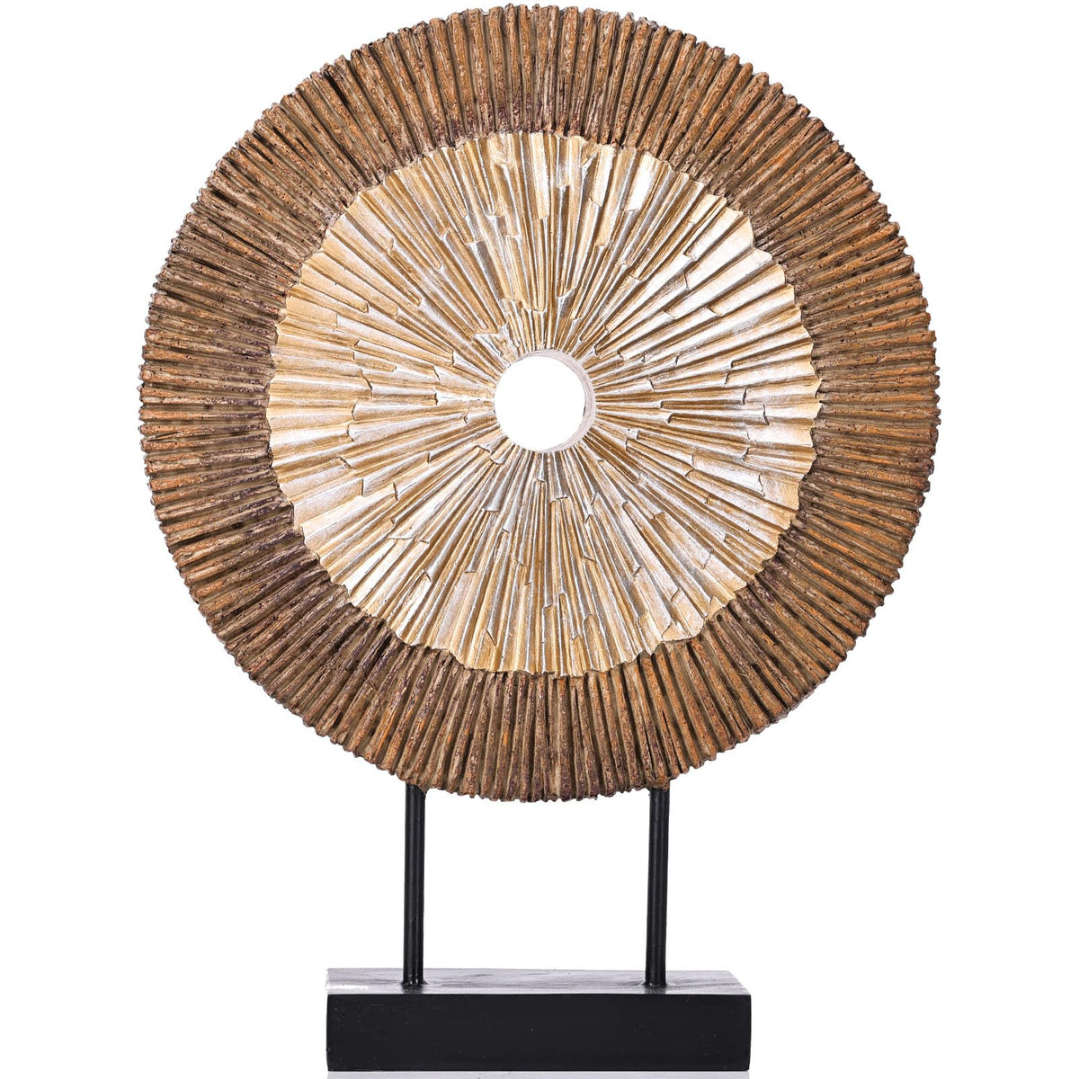 XMGZQ Wood Color Minimalist Round Statue Above Cabinet Decor - XMGZQ Official Imagery - 1