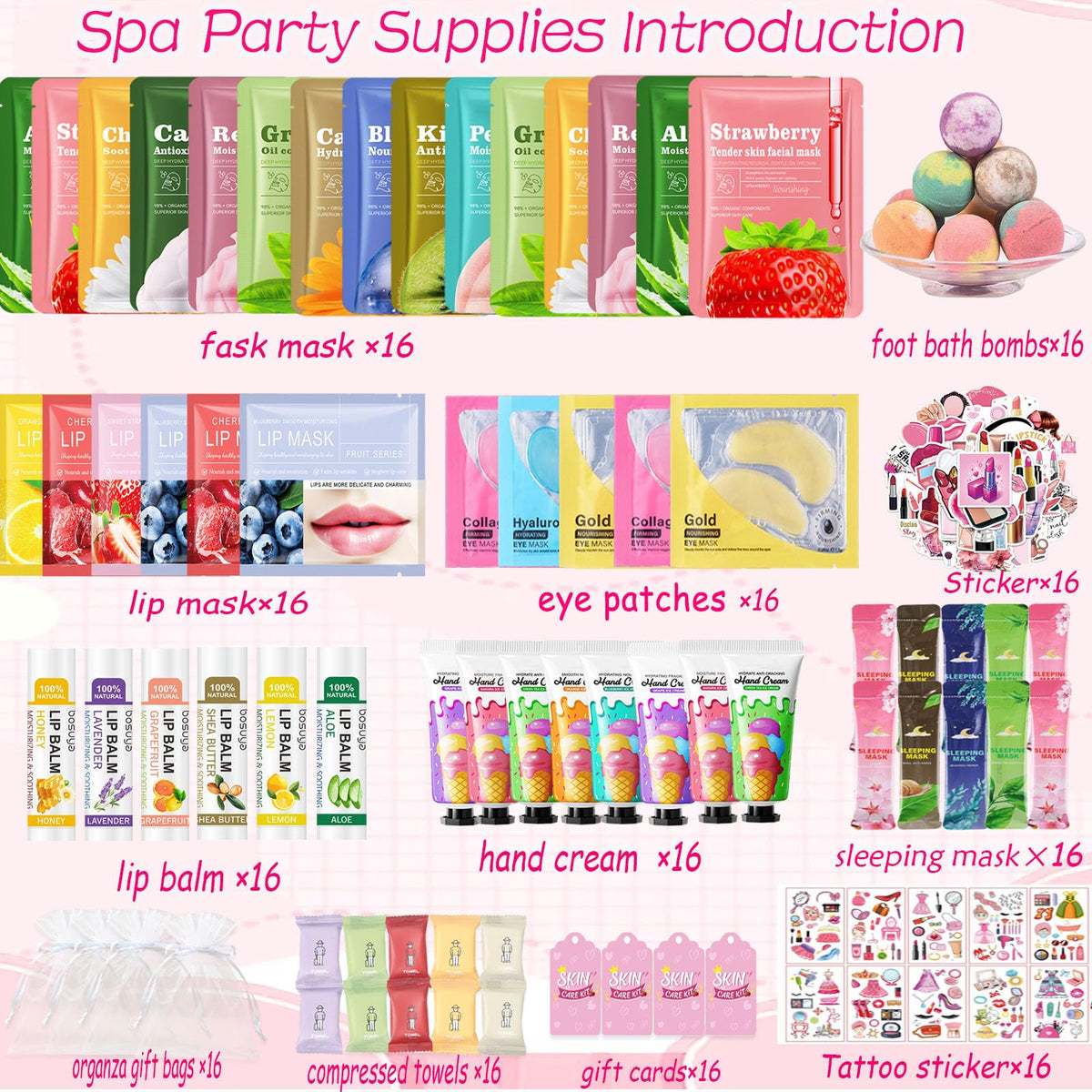 230PCS Spa Party Supplies for Women Spa Party Favors Include - Aavlarla Official Imagery - 3