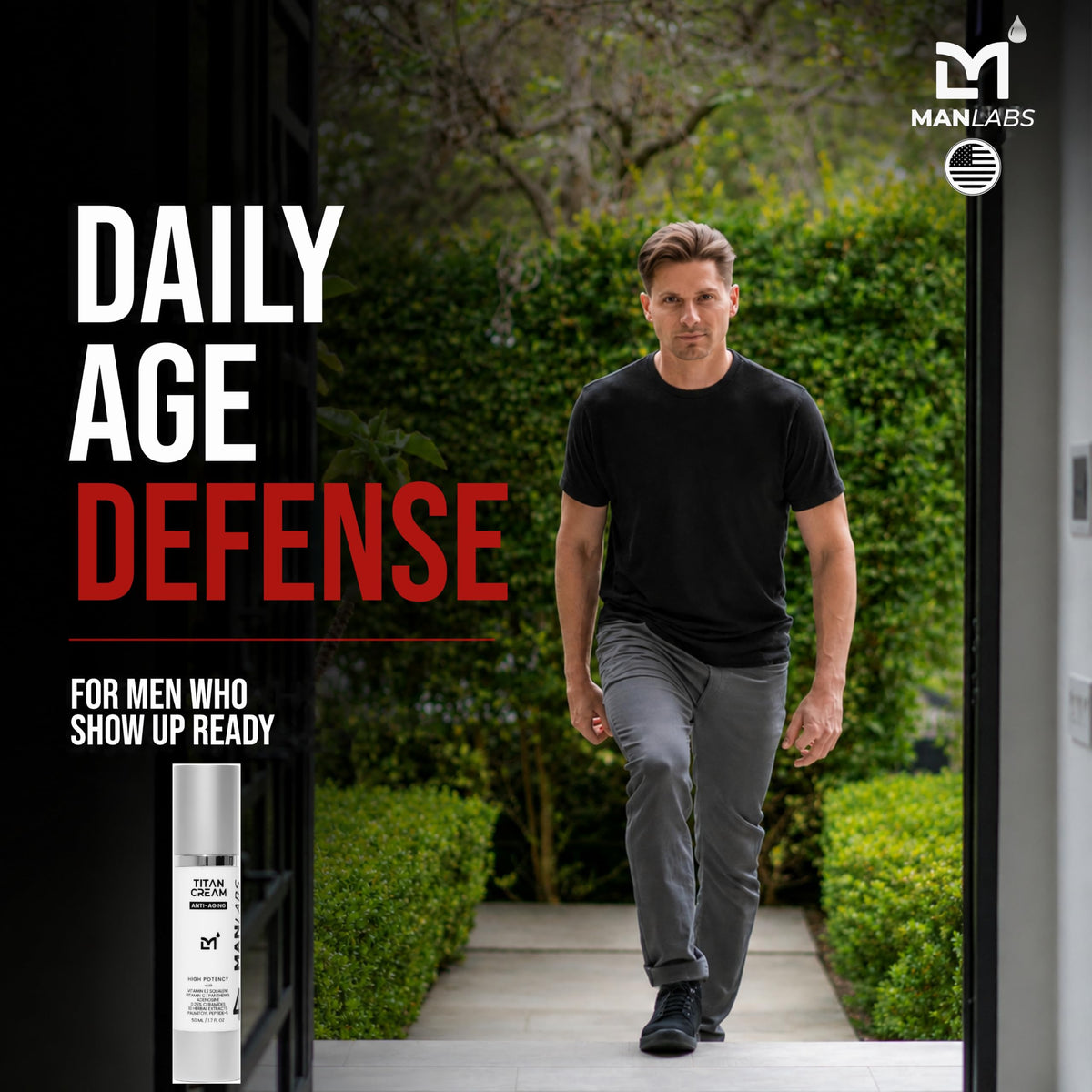 Man Labs Titan Mens Face Cream Anti Aging Moisturizer - Man Labs Official Imagery - 7