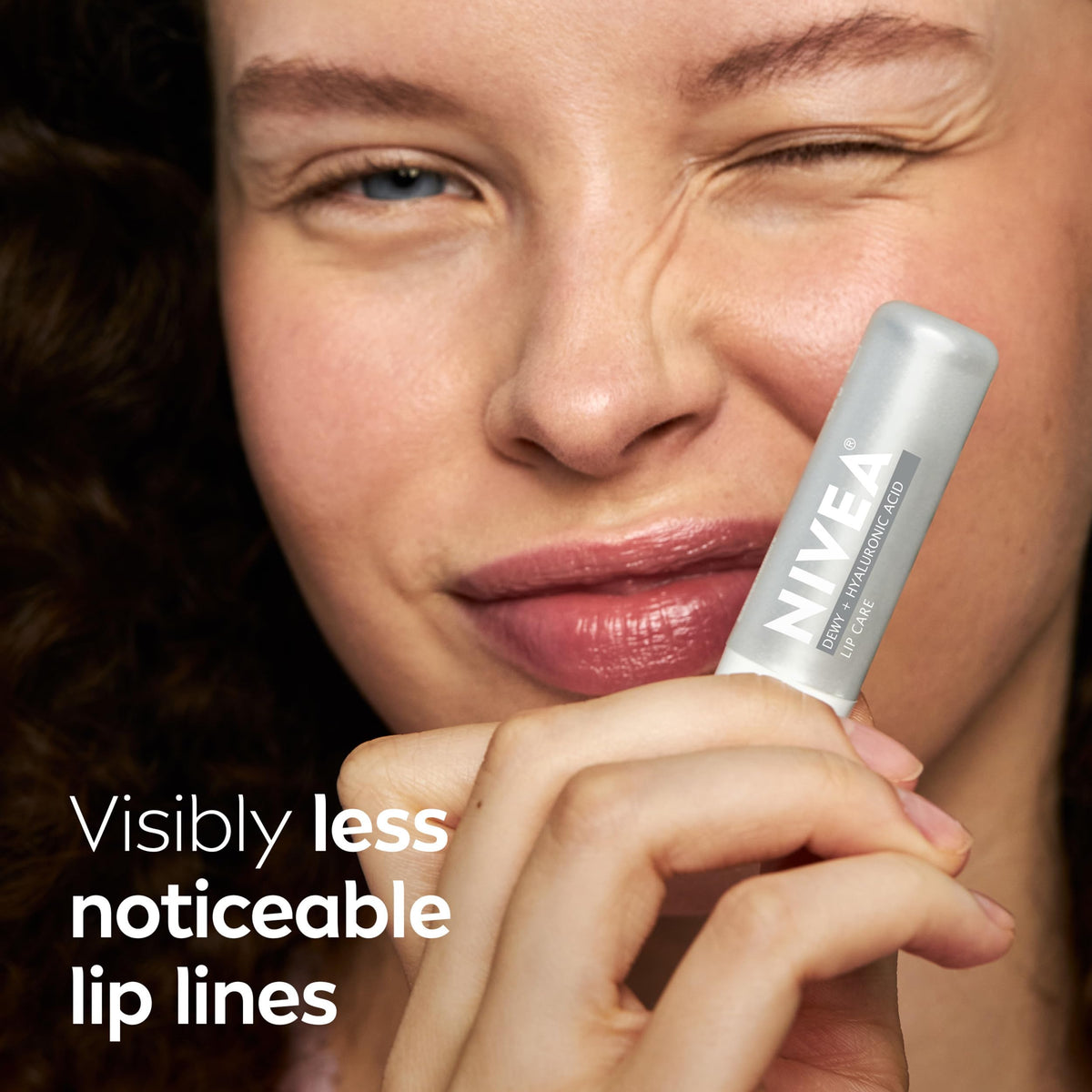 NIVEA Dewy and Hyaluronic Acid Lip Care Moisturizing Lip – packaging and label