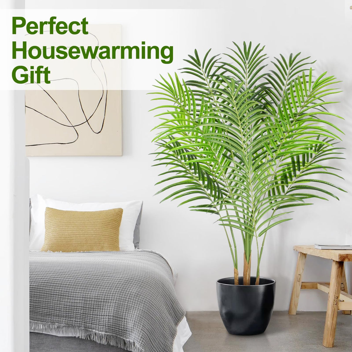 4ft Artificial Palm Tree Indoor Plant Tall Fake Tropical - Keeplush Official Imagery - 6