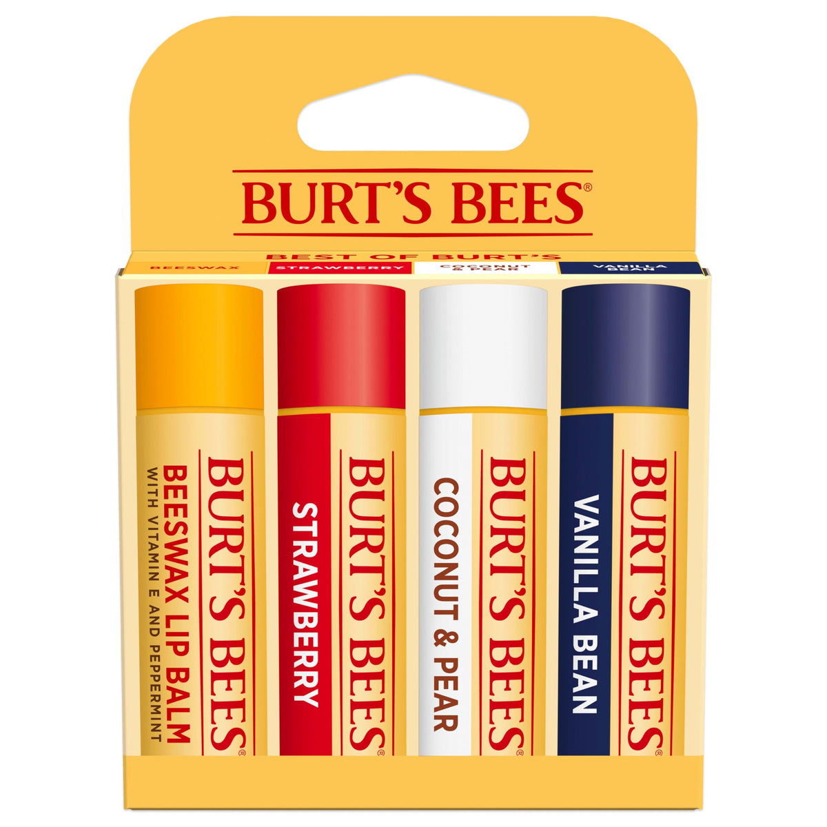 Burt's Bees Burt s Bees Lip Balm Classic Flavor Pack 0 15 oz 4 Tubes – product photo (Balms & Moisturizers)