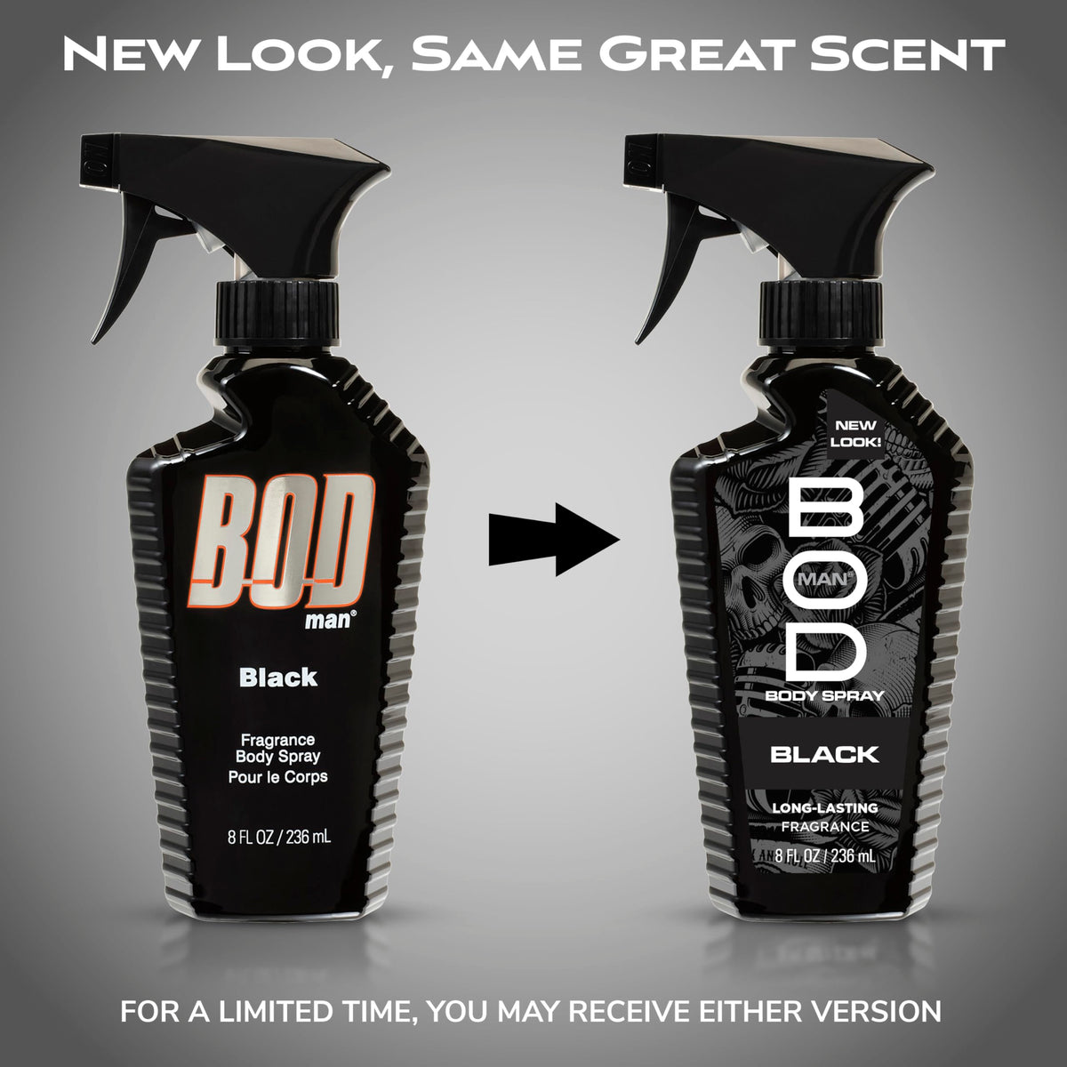 BOD man Fragrance Body Spray Black 8 fl oz – close-up detail